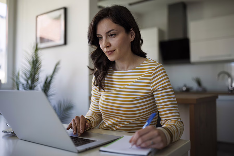 woman at computer