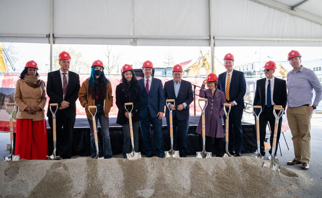 Ground breaking ceremony at Clark University