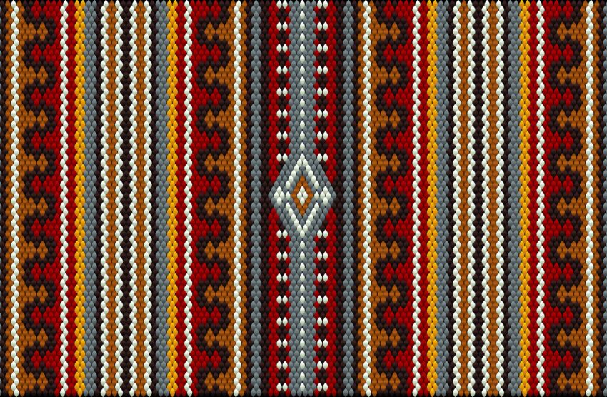 Woven textile from African symbolizing interconnectedness and collaborative knowledge creation