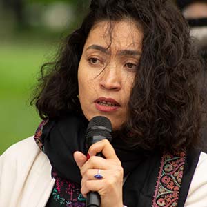 Gaisu Yari, an experienced Afghan gender expert and human rights defender from Afghanistan and visiting scholar at the Integration and Belonging Hub