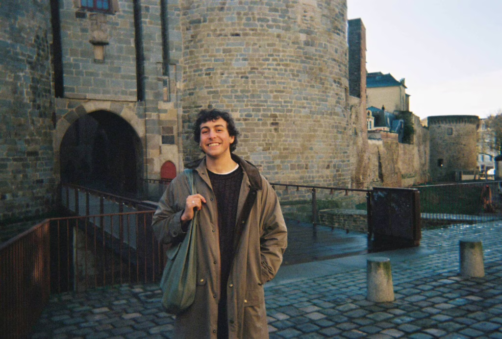 Jake Bernstein ’26 visits a castles during a semester-long program in Rennes, France. 