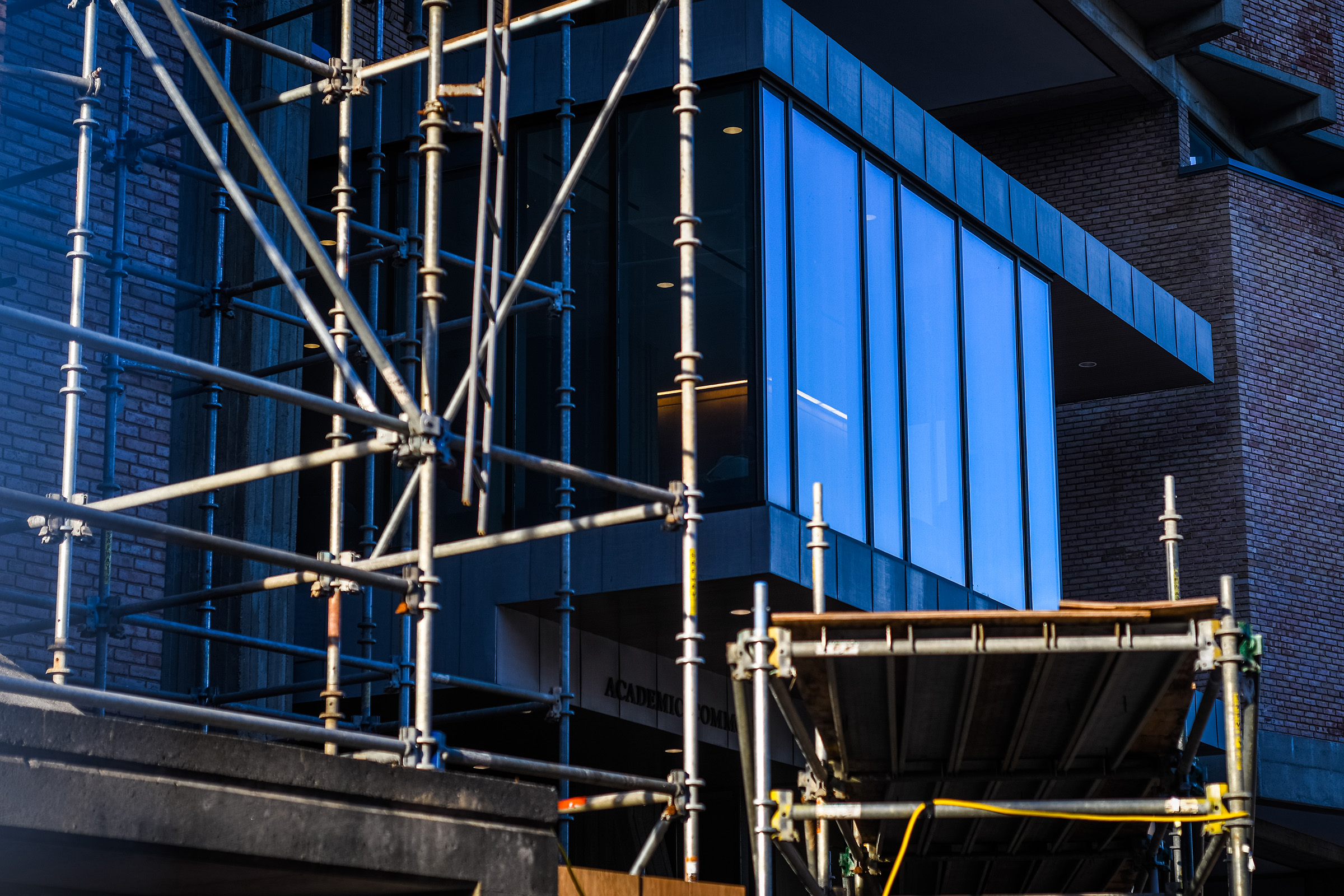 What’s with all the scaffolding around the library?