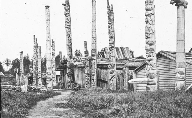 Totem Posts. Ft. Wrangell. Alaska.