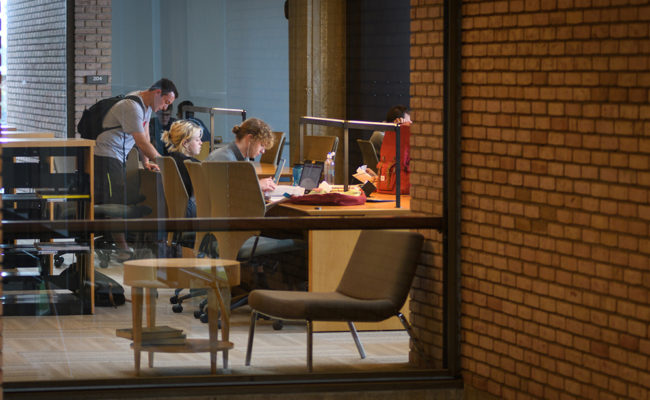 students at desk