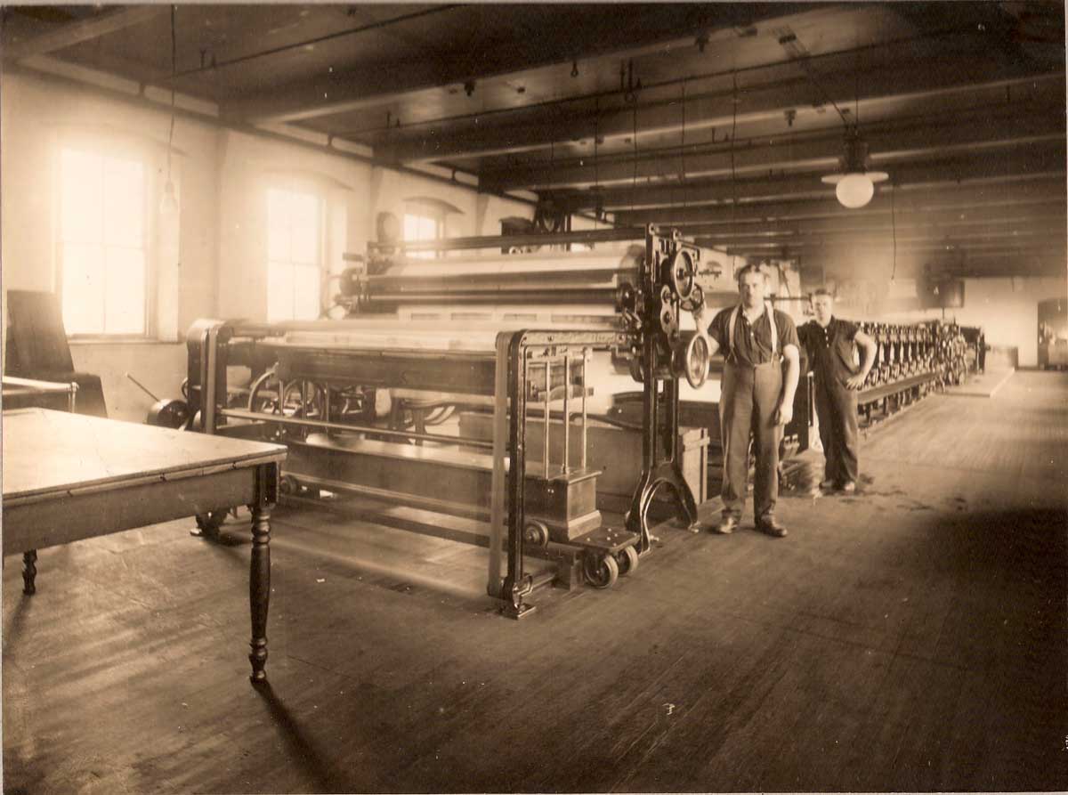 Crane Stationery machine room, circa 1890s