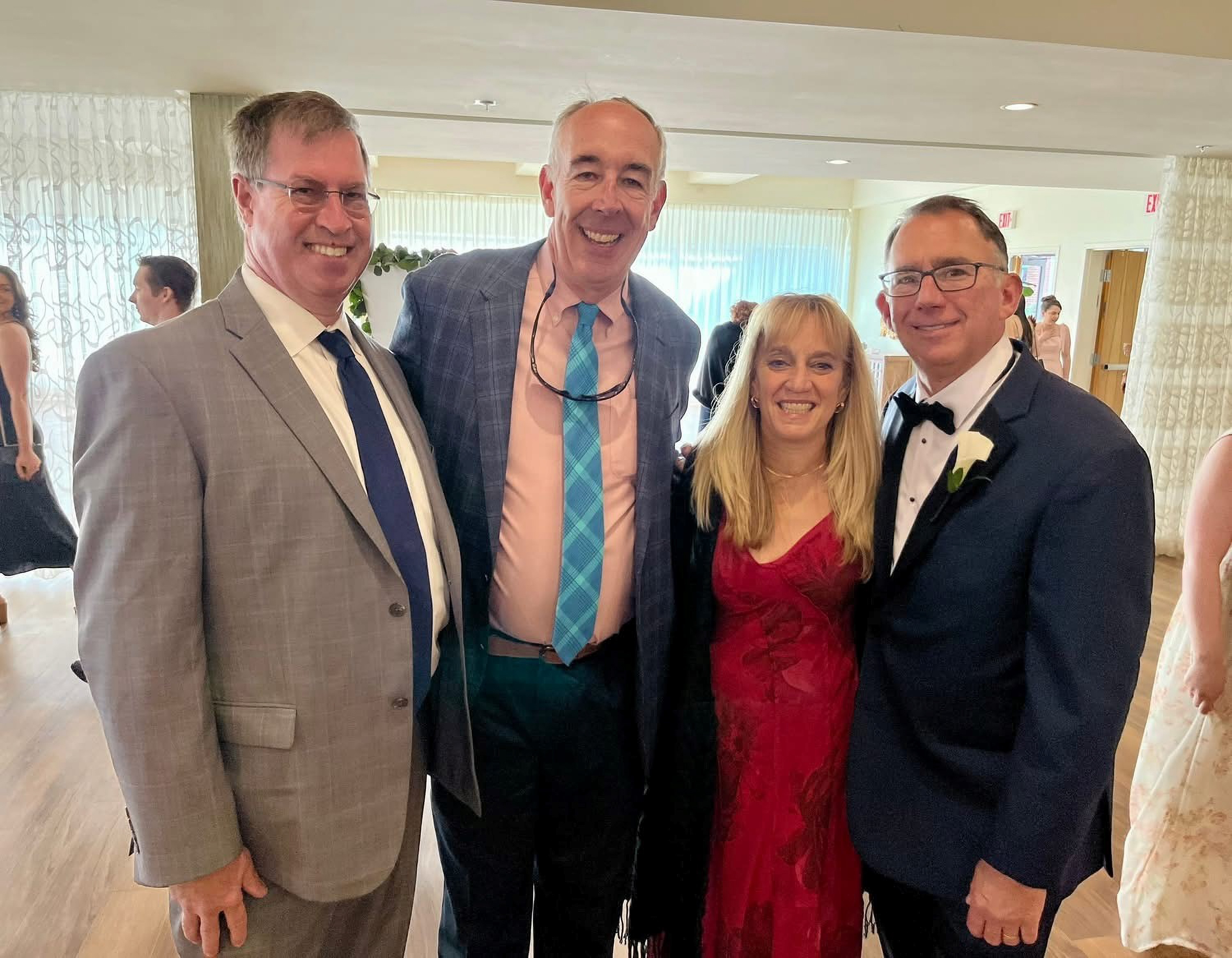 Dr. George Golightly ’85, Dr. Michael Murphy ’85, Lynne Mann Annenberg ’87, and Matthew Potter ’85