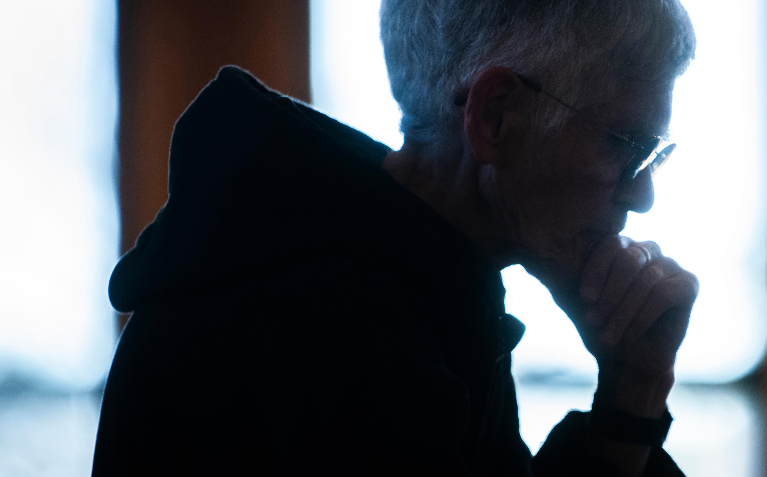 A portrait of Cynthia Enloe, professor emeritus, Clark University in profile