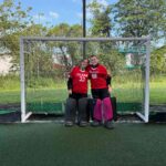 Clark goalkeepers Rachel Reiter ’27 and Loren Root ’26.