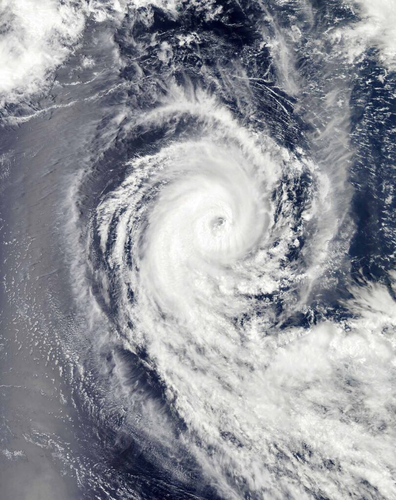 Satellite image of a hurricane