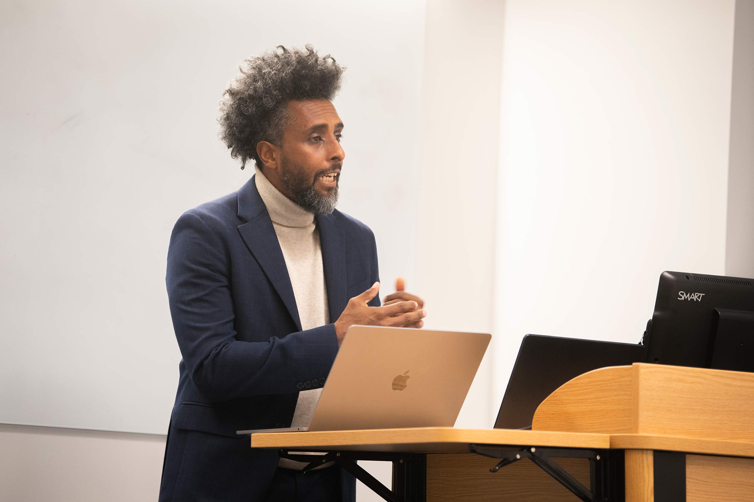 Professor Eduard Arriaga- Arango, chair of the Language, Literature, and Culture Department