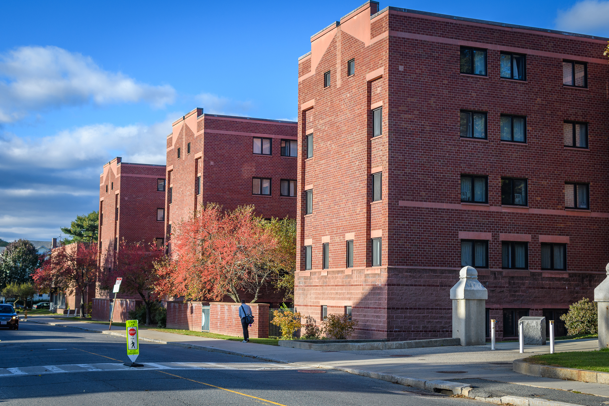 Maywood Residence Hall - exterior shot, street view