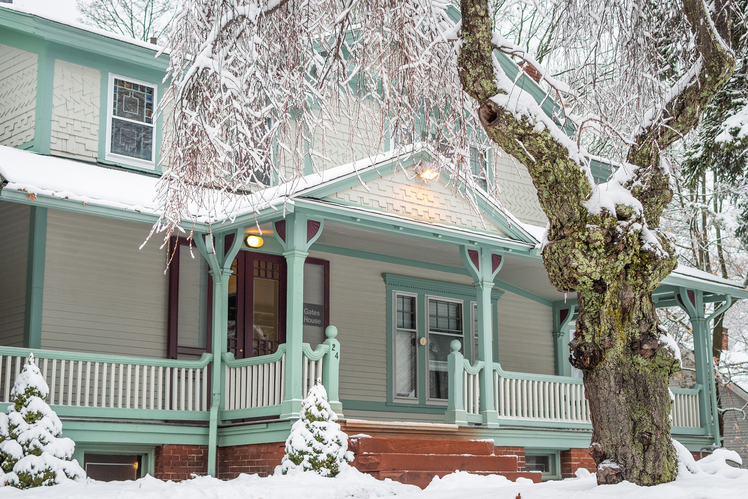 Gates House - winter scene