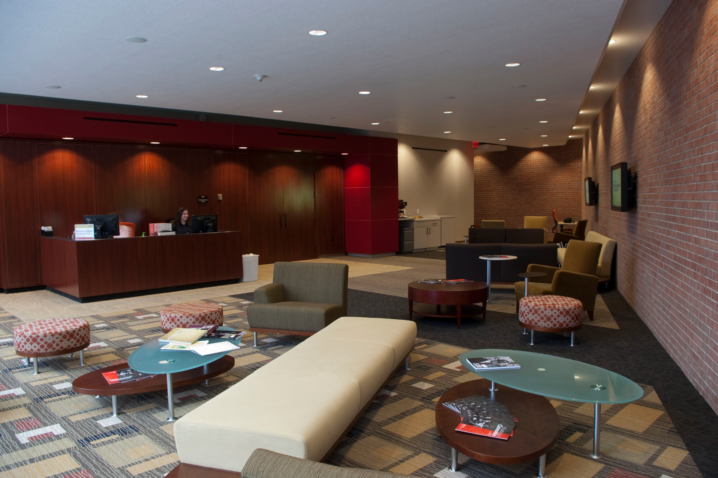 John and Kay Bassett Admissions Center - admissions lobby