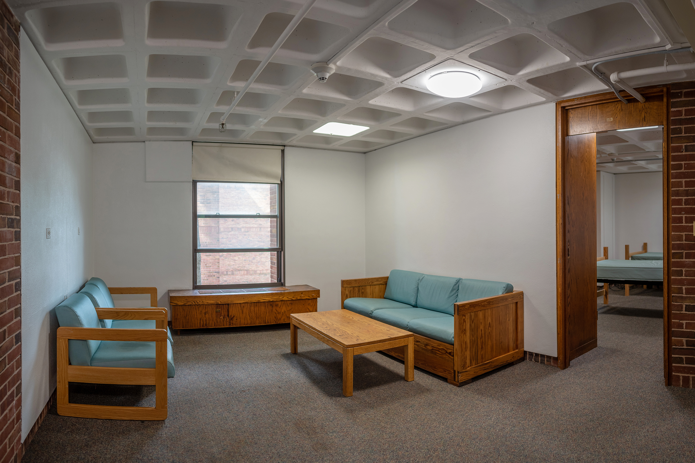 Dodd Residence Hall - common space with courches