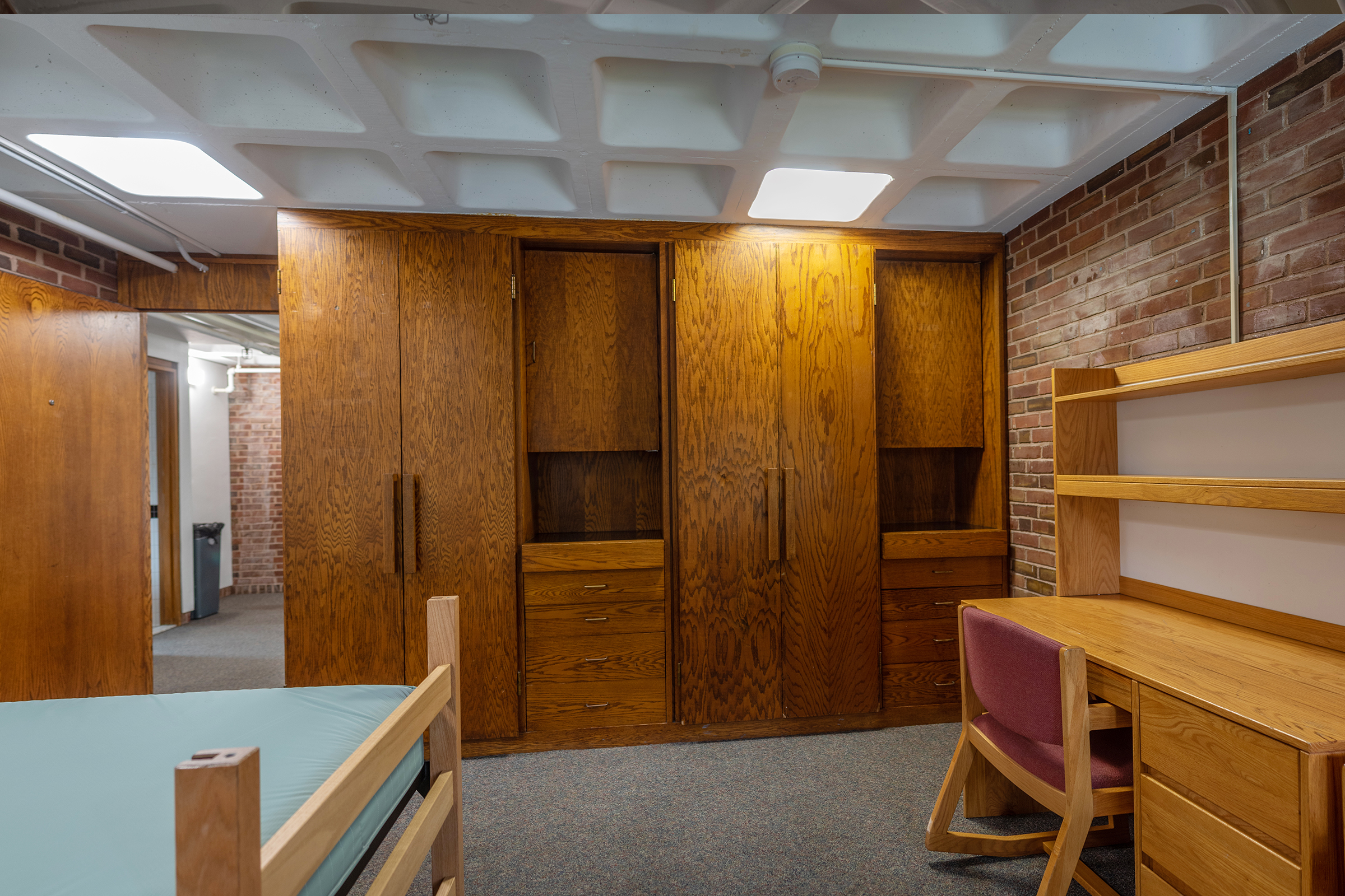 Dodd Residence Hall - Bedroom with desk.