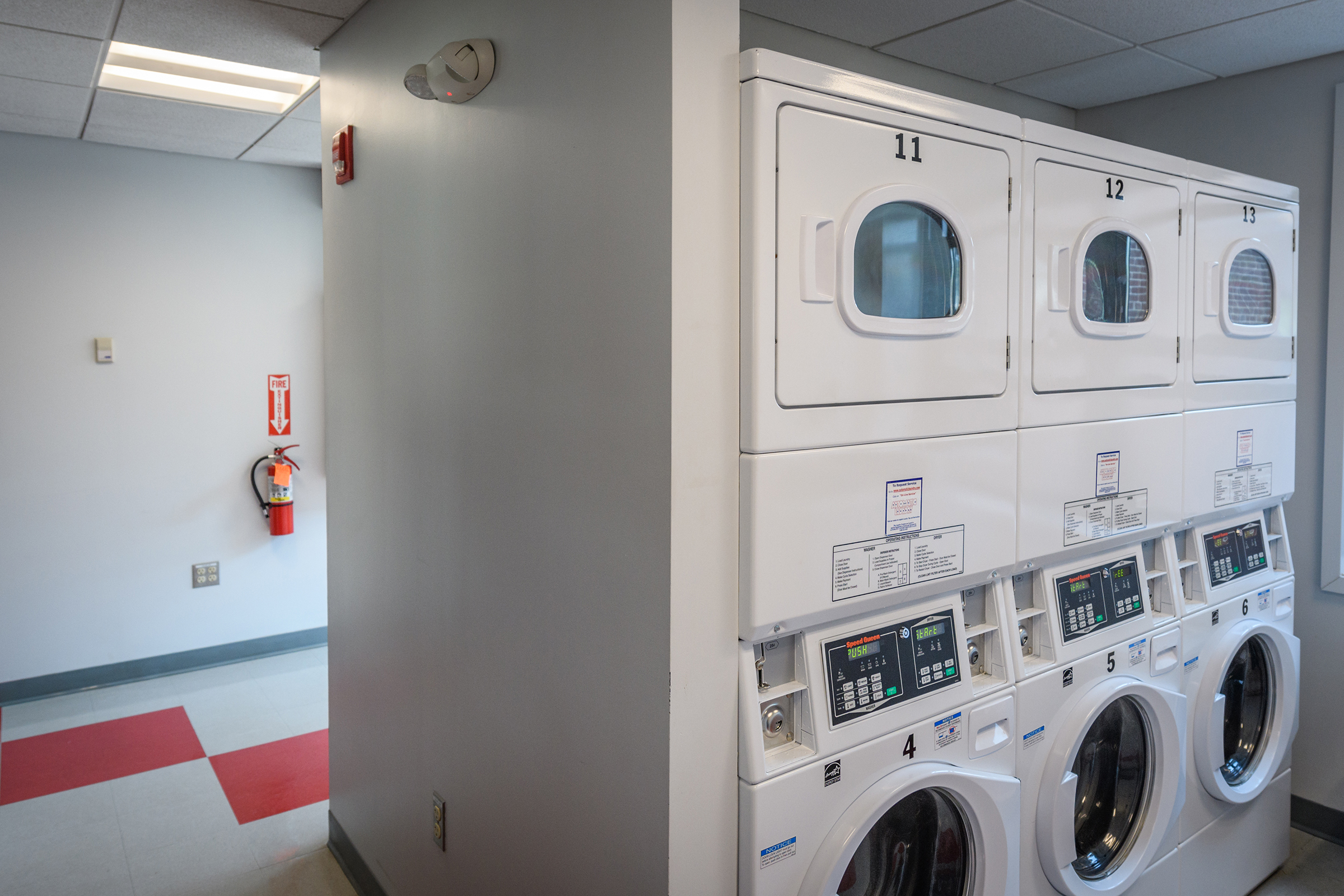 Wright Residence Hall laundry area