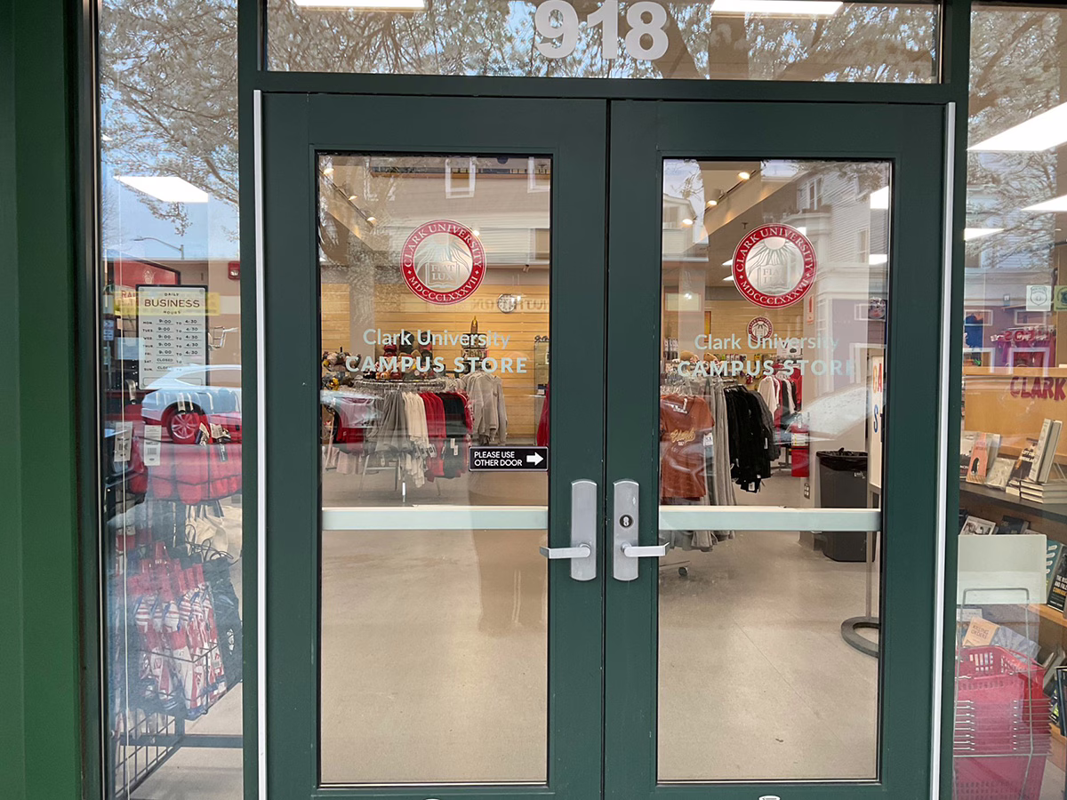 campus store front doors