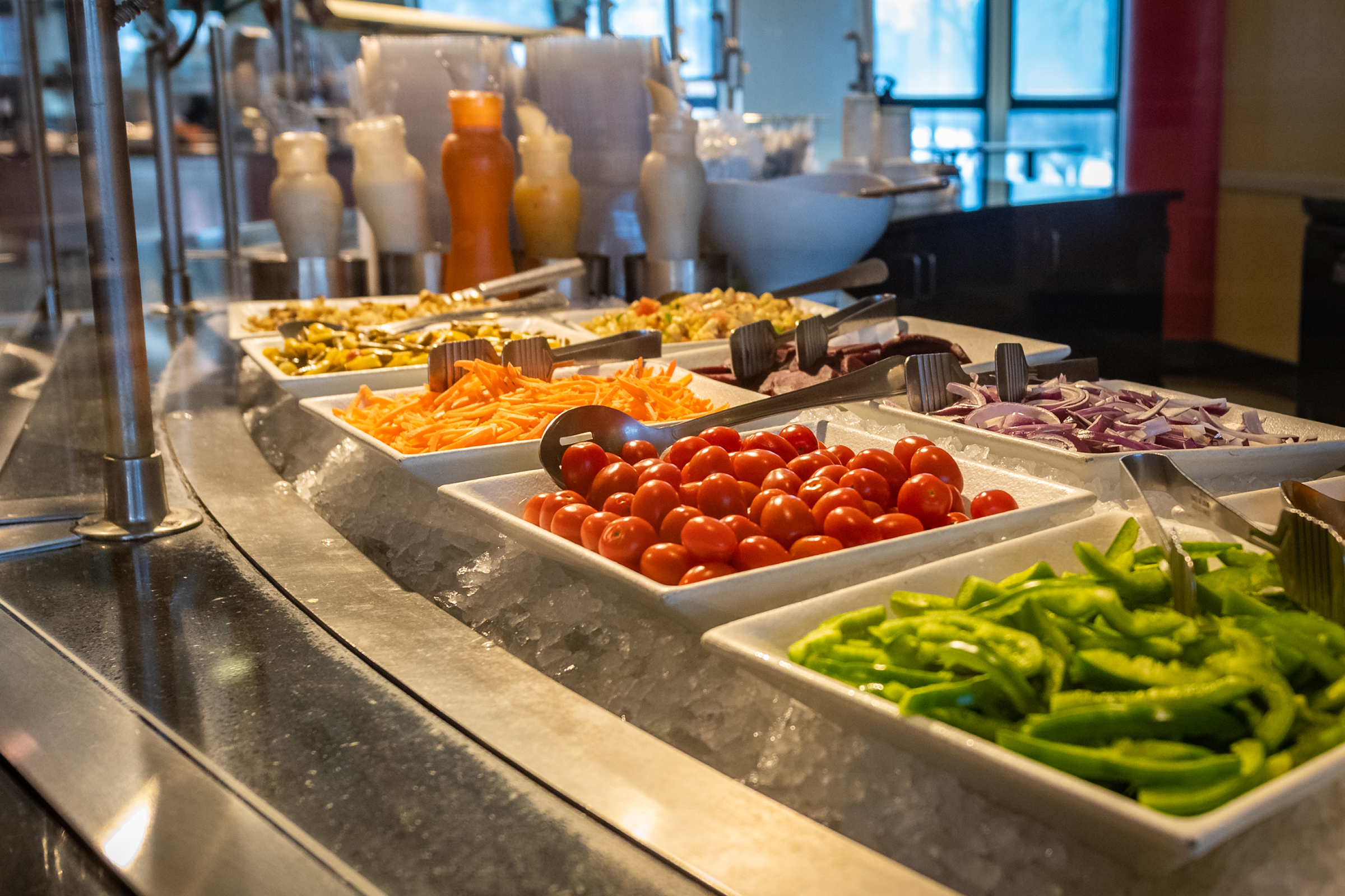 Higgins Cafe - veggie display