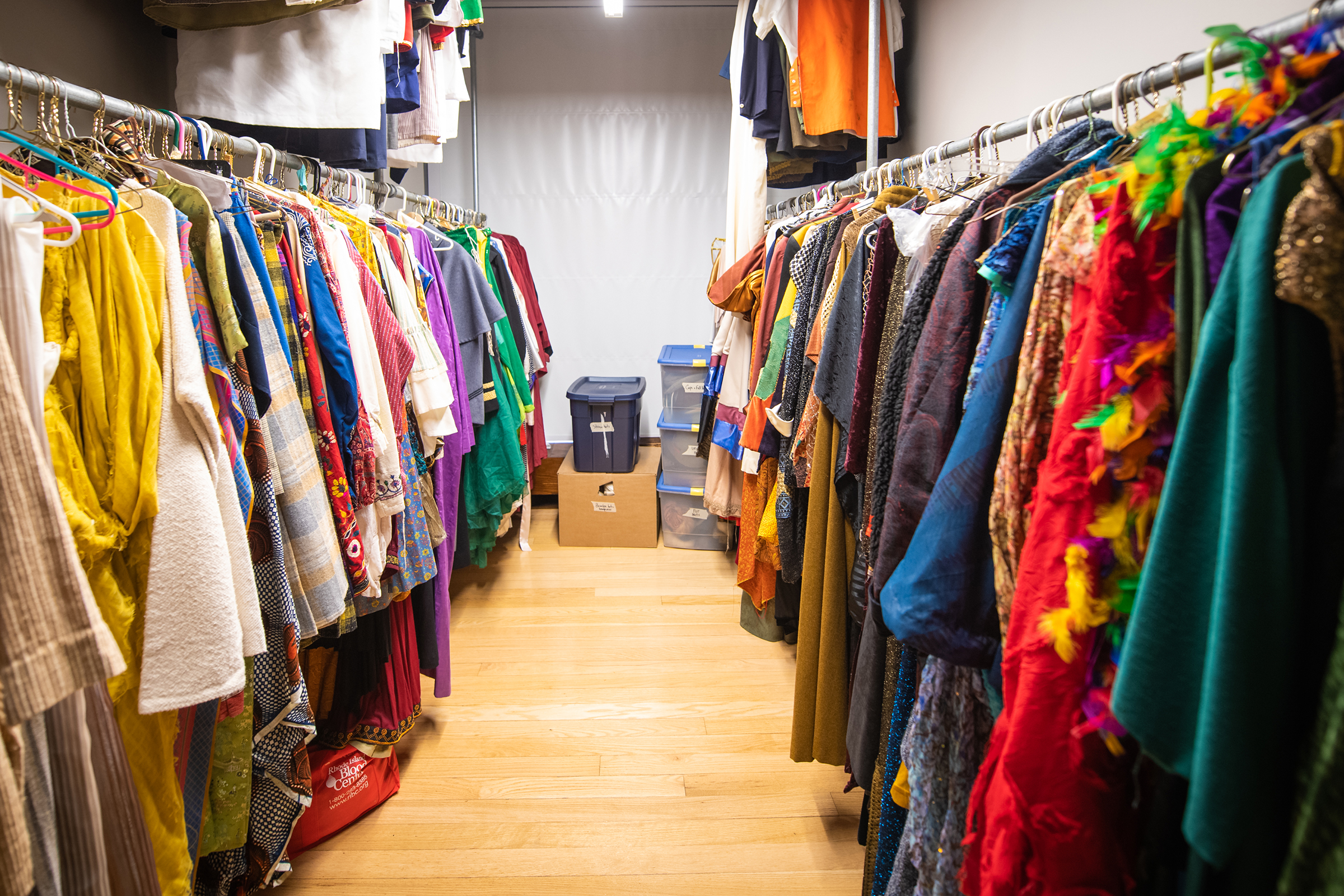 Little Center and Michelson Theater wardrobe room