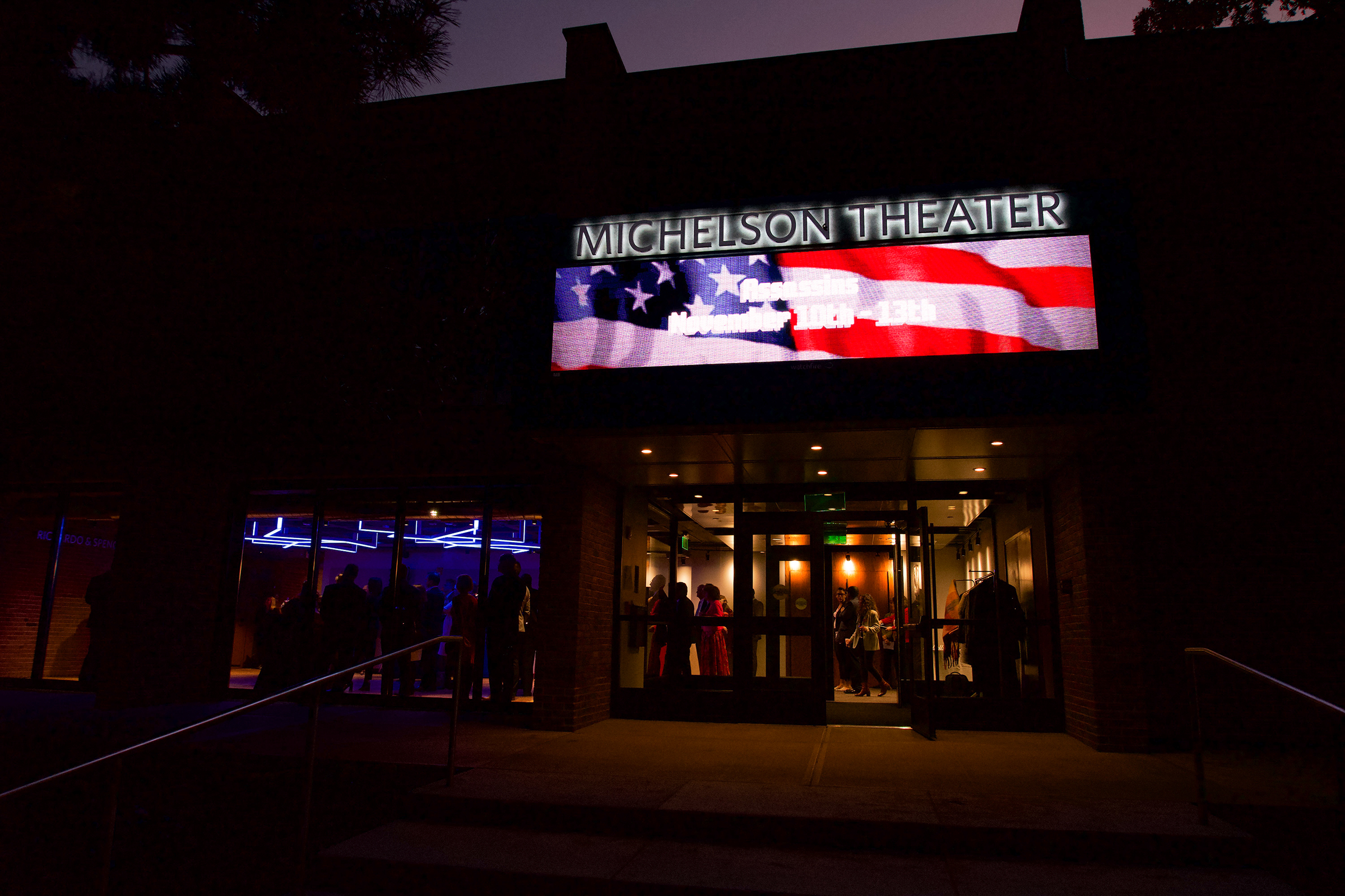 Little Center and Michelson Theater - signage outside