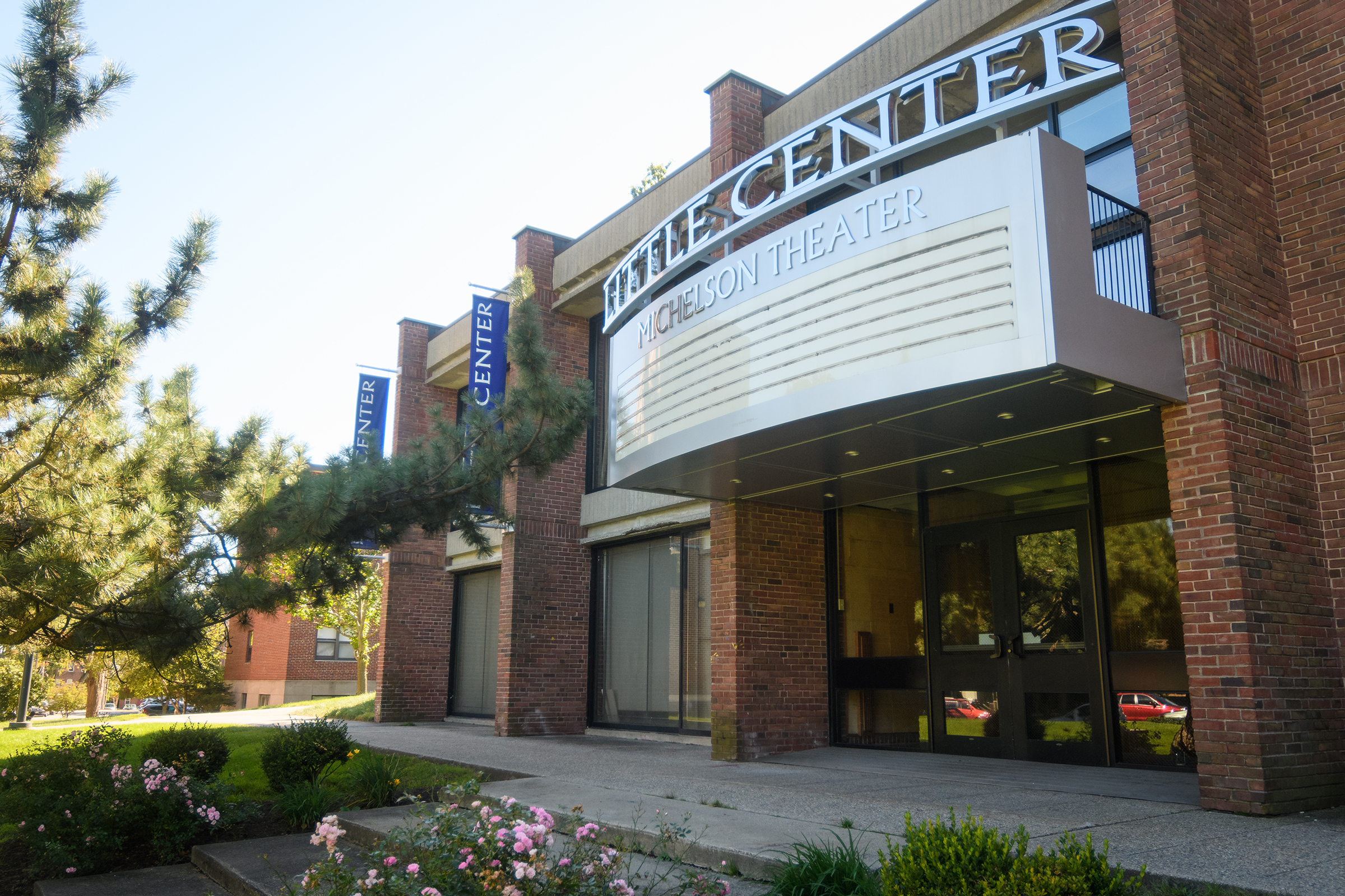 Little Center and Michelson Theater - new sign