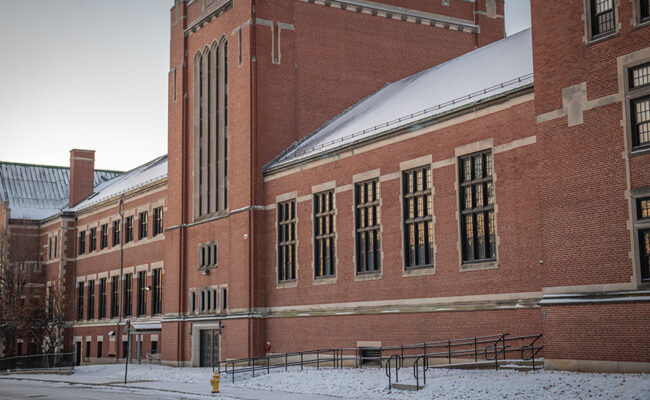 jefferson academic center winter side view