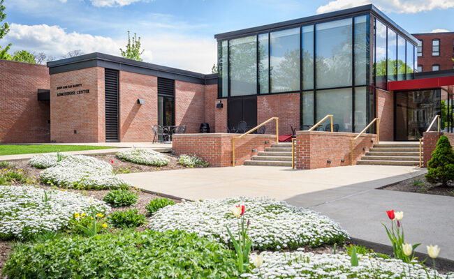 John and Kay Bassett Admissions Center front stairs