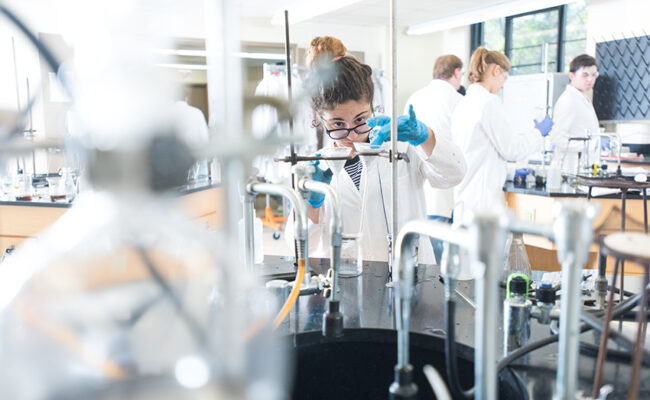 Arthur M. Sackler Sciences Center - woman in the lab