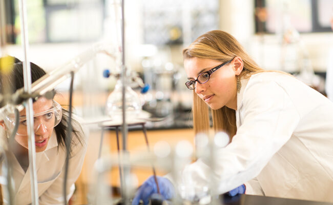 Arthur M. Sackler Sciences Center - woman in the lab