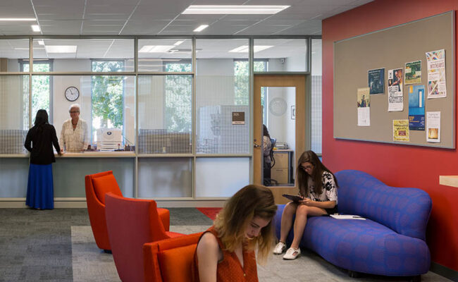 Shaich Family Alumni and Student Engagement Center (ASEC) - lobby of office