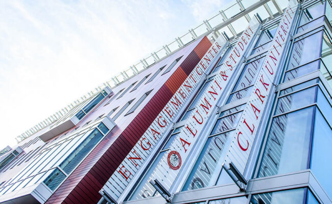 Shaich Family Alumni and Student Engagement Center (ASEC) - signage on building