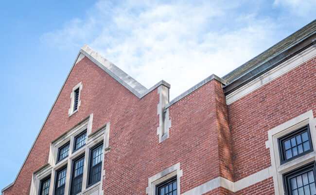 Atwood Hall windows on building