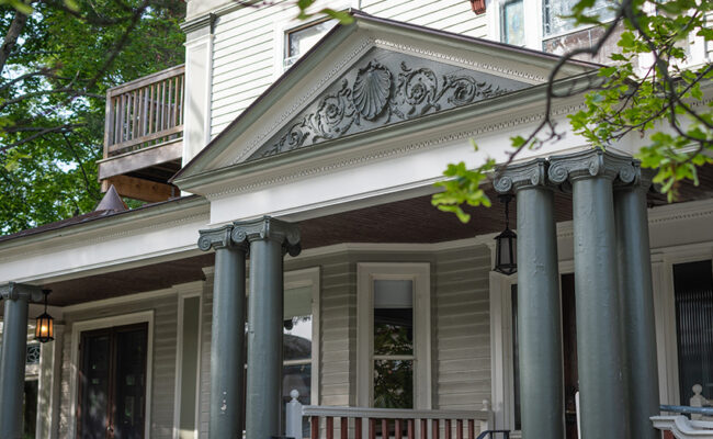 Beck House - detailed art work on building