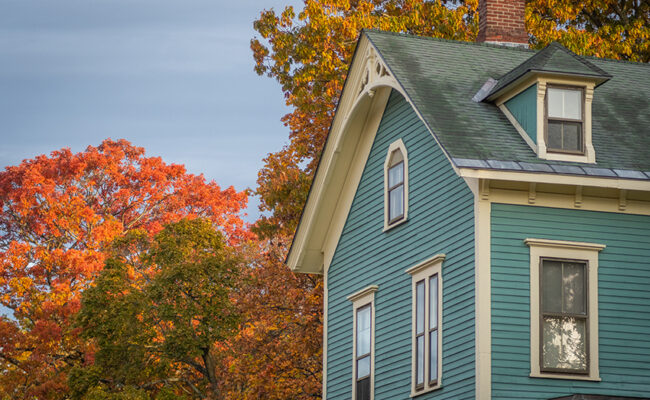 Corner House that houses International House - fall