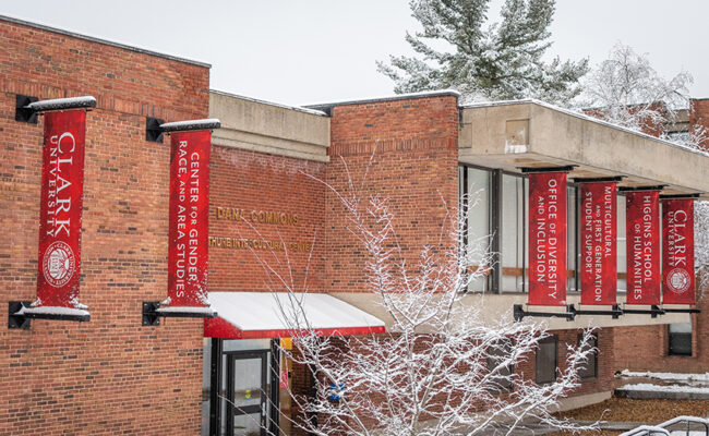 Dana Commons - - signage in winter