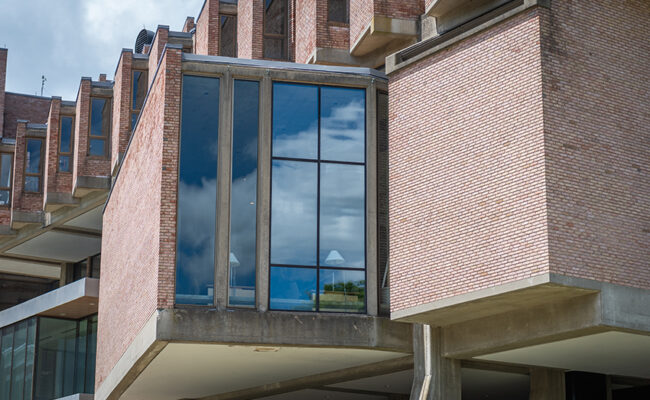 Gordan Library - side view of windows