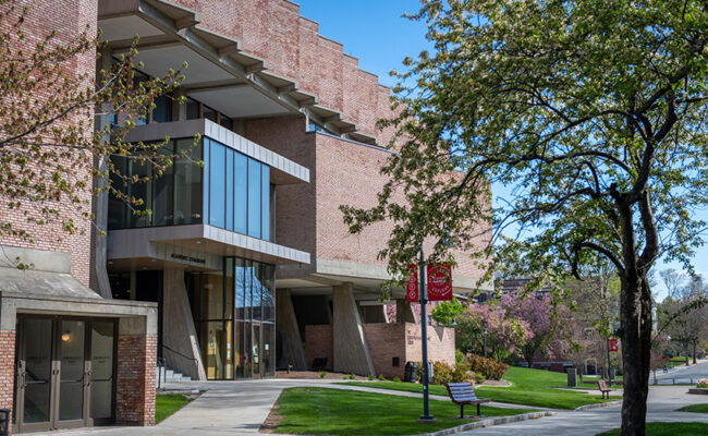 Gordan Library - side view of building