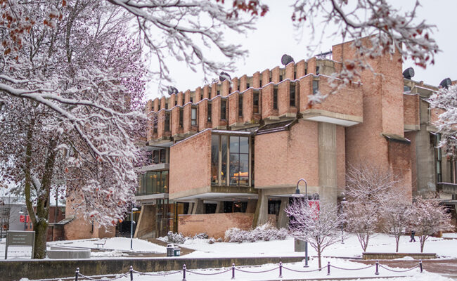 Gordan Library - witner scene on back side