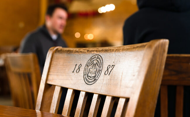 Higgins University Center cafeteria chair