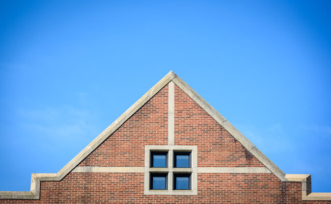 Higgins University Center windows