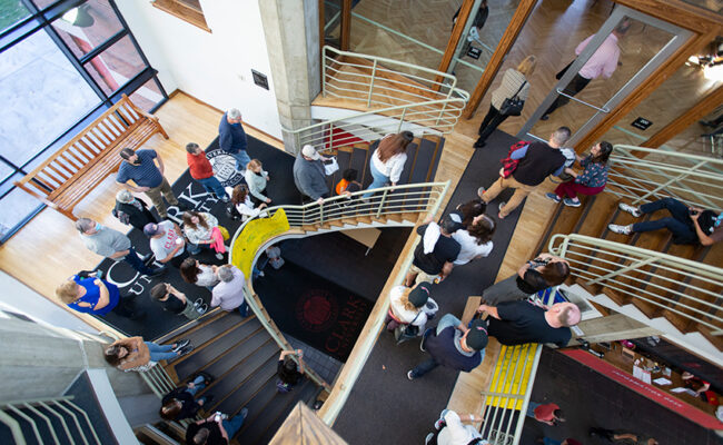 Higgins University Center stairs