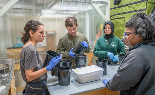 Lasry Center for BioSciences students in lab