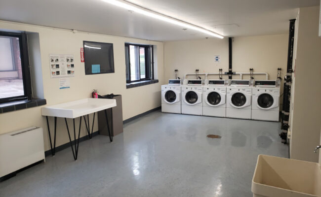 Maywood Residence Hall laundry room