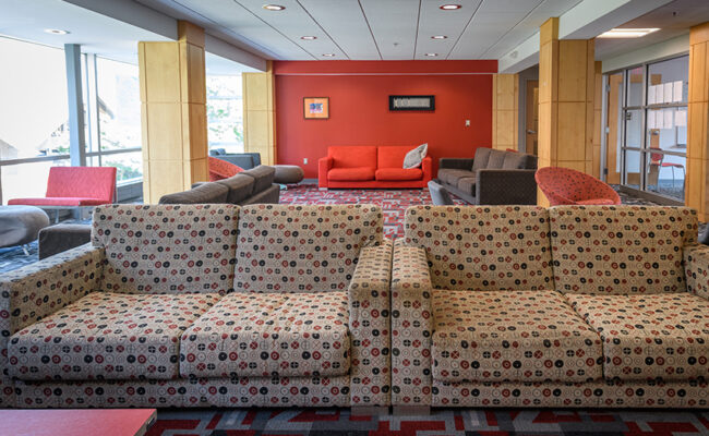 Wright Residence Hall lounge area