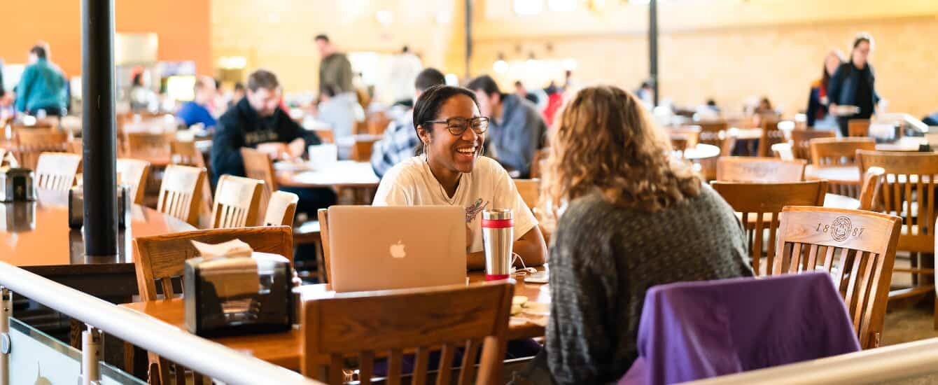 students dining