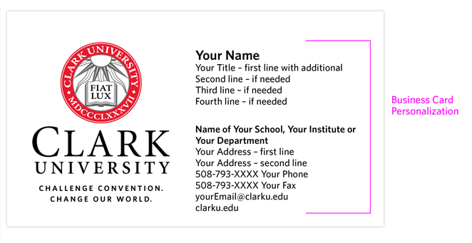 example business card