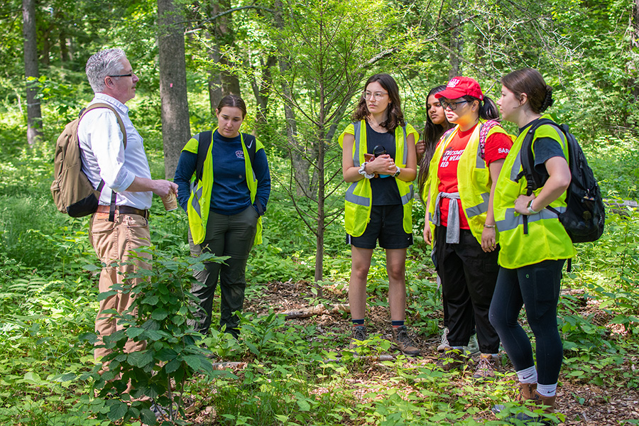 John Rogan with HERO students