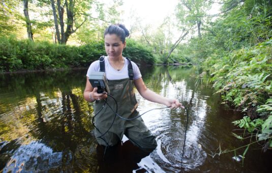 Faye Harwell - 2013 Summer NOAA Fellow in water measuring tests samples