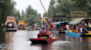 Mexico water way with boats