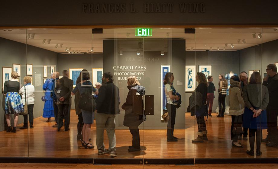 people viewing art in museum